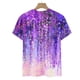 thumbnail image 2 of Gibobby Camisas De Vestir Loose Tunic Round impreso Floral Tee Short Neck Side T Womens Blose Summer Split Casual Sleeve Tops Shirt Women's T Shirts（Morado， L), 2 of 5