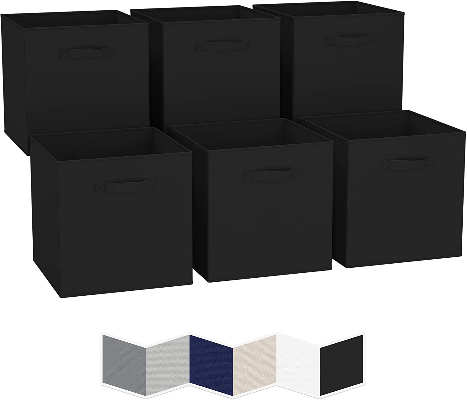 NEATERIZE 13x13 Large Storage Cubes (Set of 6). Fabric Storage Bins