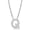 Silver, variant on Initial Letter Q Necklace, Moissanite, 925 Sterling Silver, Sterling Silver