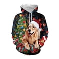 thumbnail image 3 of Sudadera con capucha navideña para hombre, con estampado 3D, con diseño festivo de Papá Noel, muñeco de nieve y vacaciones, informal, de gran tamaño, 3 of 5