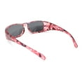 thumbnail image 3 of Polarized Womens Rhinestone 62mm Rectangle Fit Over Sunglasses Over Glasses Light Red - Black, 3 of 4