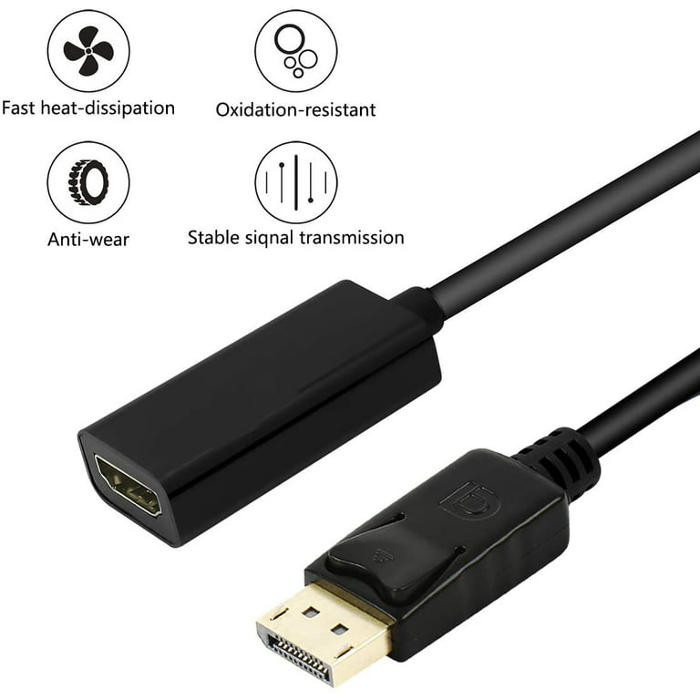 DisplayPort to HDMI Adapter,DP to HDMI Adapter Cable Male to