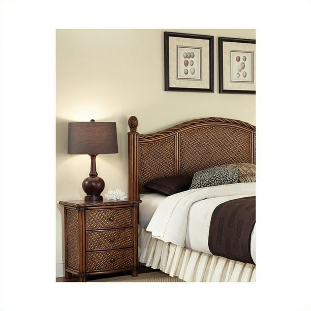 Home Styles Marco Island Queen/Full Headboard and Night Stand, Cinnamon