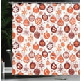 thumbnail image 4 of Ambesonne Christmas Shower Curtain, Vintage Xmas Scene, 69"Wx84"L, White and Vermilion, 4 of 5