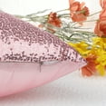 thumbnail image 4 of Unique Bargains Sequin Throw Pillow Covers 2 Glitter Decorative Pillow Cases Cushion Cover Pink 16" x 16", 4 of 6