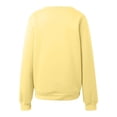 thumbnail image 3 of lcziwo Women's Sweatshirts V Neck with Pockets Hoodless Thin Pullover Casual Loose Long Sleeve Fall Tops No Hood Sweat Shirts Gold,S, 3 of 5
