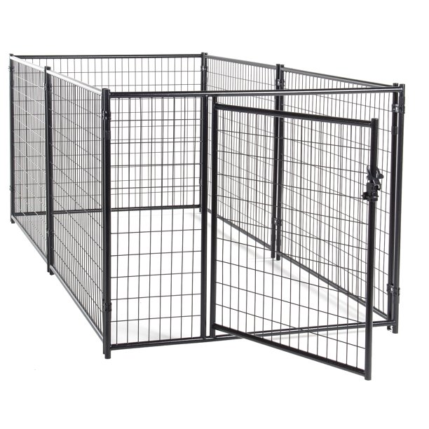 Lucky Dog Modular Chain Link Outdoor Pet Kennel, 10'L x 5'W x 4'H