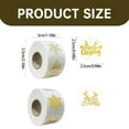 thumbnail image 3 of GQDIN 500 Pcs Christmas Labels - Gold Foil Design Round Stickers Roll 1 inch Merry Christmas Snowflake Presents Cards Tag Self Adhesive Decoration Envelope Seal Xmas Stickers, 3 of 9