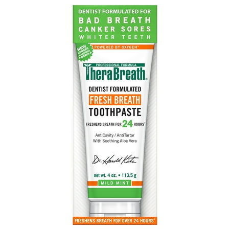 TheraBreath Dentist Recommended Fresh Breath Toothpaste, 4