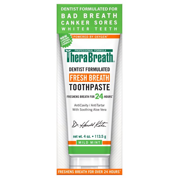 TheraBreath Dentist Fresh Breath Toothpaste, 4 oz