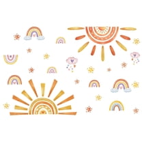 Sun Wall Stickers Rainbow Star Clouds Home Decor For Kids Bedroom Living Room