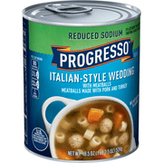Progresso Reduced Sodium Soup, Italian-Style Wedding with Meatballs, 19 oz