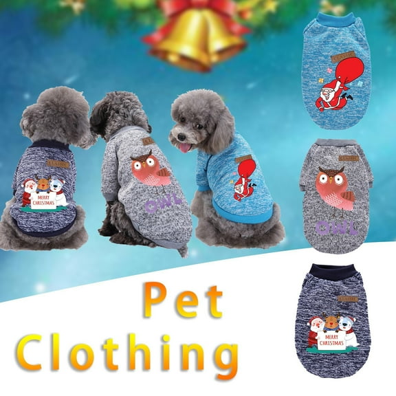 kladzum Dog Christmas Costumes, Christmas Pet Clothes Dog Warm Transfiguration Winter, Dog Apparel Outfits Xmas Costumes