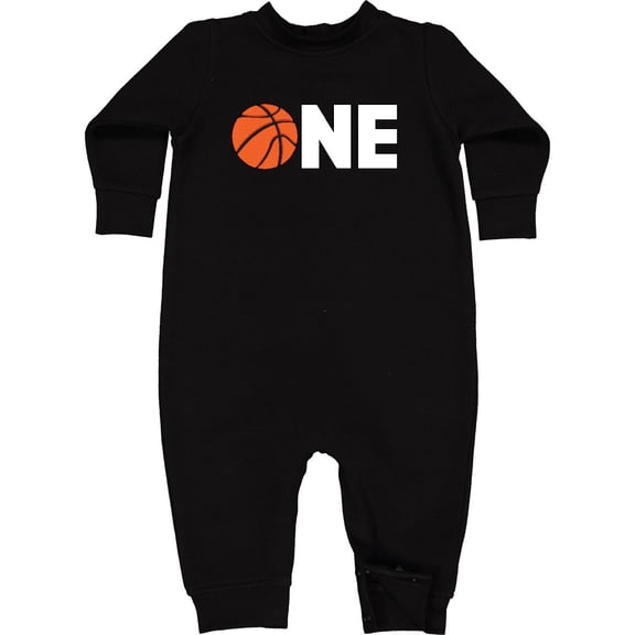 Inktastic One Basketball First Birthday Baby Fleece Romper