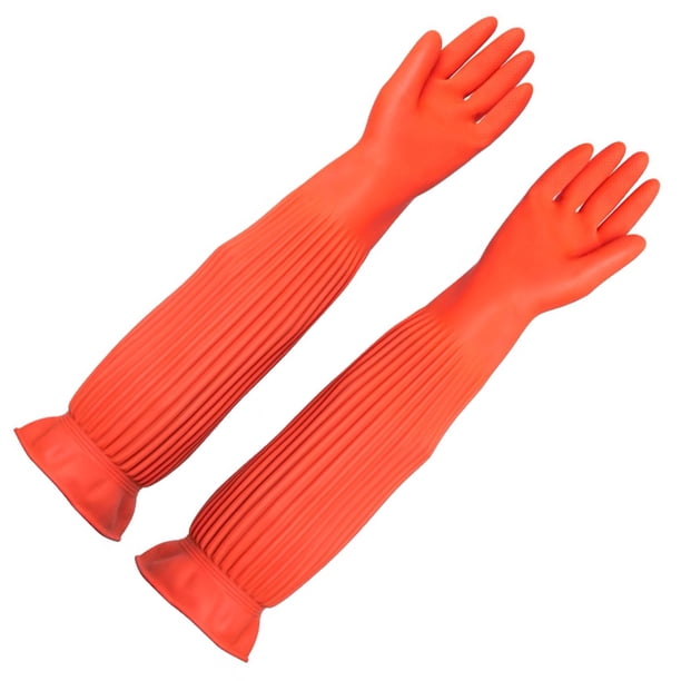 Bearachild Transpirabilidad Guantes Largos De Limpieza Del Hogar A Prueba De Puñaladas Regalos Transpirables Y Pensativos Naranjas Suministros de limpieza para el hogar rojo 1