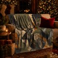 thumbnail image 3 of Majestic Deer Antler Wilderness Scene Moody Rustic, Peaceful Mountain Lake Scene, Warm Flannel Blanket for Cabin and Lodge, Outdoor Lovers Friendship Gift, Artistic Home Decor, 3 of 7