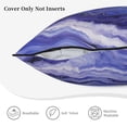 thumbnail image 5 of Velvet Rimmed Pillowcase Is Not Easy To Open Line Deformation Invisible Zipper Opening And Closing Only Pillowcase Does Not Contain Pillow Core Blueviolet Marble_3 18"X18", 5 of 8