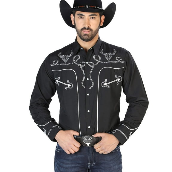 El Señor de los Cielos Embroidery Shirt Black/White 126711