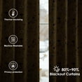 thumbnail image 2 of NICETOWN Floral Curtains for Bedroom, Blackout Thermal Insulated Privacy Protection Curtains Grommet Room Darkening Drapes for Living Room, Light Yellow, 52"x84"， 2 Panels, 2 of 9