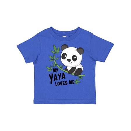 Inktastic My Yaya Loves Me- cute panda Boys or Girls Toddler T-Shirt