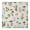 Brown Mushroom Flower-1, variant on Brown Mushroom Daisy Dark Pattern Square Fitted Tablecloth with Elastic Edge,Square Table Cover,Washable Elastic Table Cover for Home Kitchen Party Decor 34"x34"