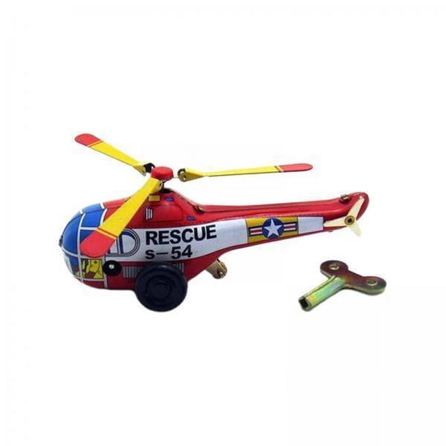 TISHITA 4x Hélicoptère à Remonter Rétro Figurine en Étain Jouet pour Décoration Enfant