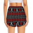 thumbnail image 2 of Lsque Vintage Maple Leaf with Skull Pattern Printed Women's Running Shorts with Liner Pockets,Elastic Quick Dry Workout Athletic Gym Yoga Shorts,Womens High Waist Shorts-Small, 2 of 9