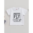 thumbnail image 2 of Coduop Toddler Boys Short Sleeve T-shirt,Round Neck Letters Print Casual Summer Tees Tops, 2 of 9