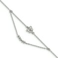 thumbnail image 1 of 925 Sterling Silver 9 Inch Plus 1 Butterfly Anklet Insect Arachnid, 1 of 5