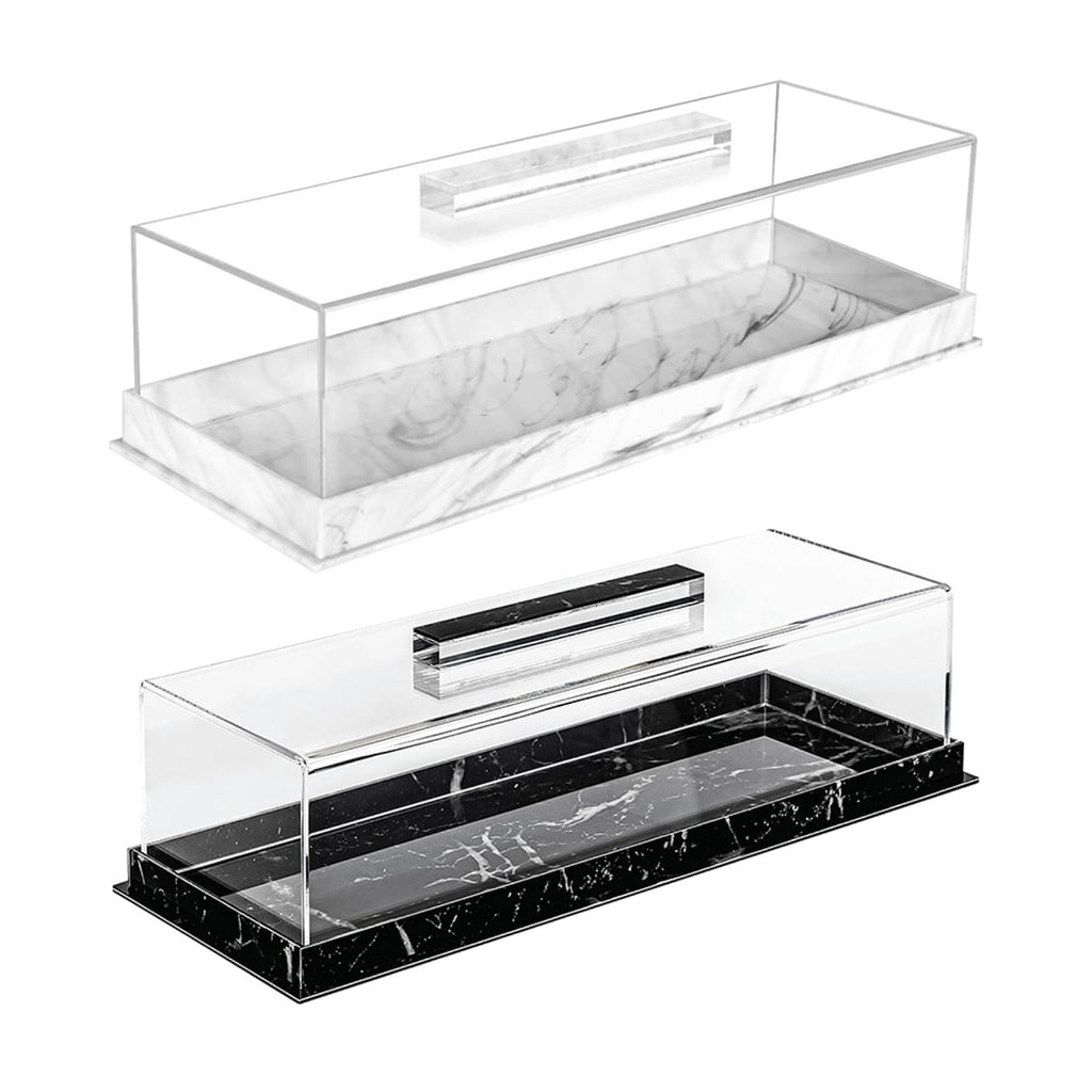 Acrylic Rectangular Cake Display Container Fashion Cake Tray with Cover