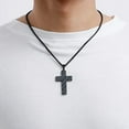 thumbnail image 5 of REGISA American Flag Cross Necklace Bible Verse Pendant Men's Chain Boys 24 Inches, 5 of 7