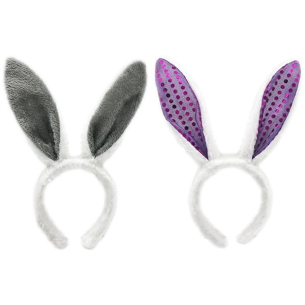 White Diadema navideña - Diadema de conejito de Funny Party Hats