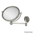 thumbnail image 4 of 8-in Wall Mounted Extending Make-Up Mirror 4X Magnification with Groovy Accent in Polished Chrome, 4 of 5