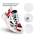 thumbnail image 3 of Red Grey Black Geometric Art Modern Abstract Walking Shoes for Men Woman Lightweight Tennis Fashion Elastic Sports Shoes Cushion Basketball Shoes, 3 of 7