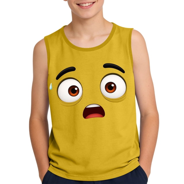 Niños Pequeños Camisola sin Mangas Suave Gradiente Impresión Moda Lindo Fondo para Niños Ocio