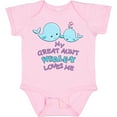 thumbnail image 3 of Inktastic My Great Aunt Whale-y Loves Me Boys or Girls Baby Bodysuit, 3 of 5