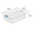 thumbnail image 2 of Sterilite 32 Quart Clear Stackable Latching Storage Box Containers, 18 Pack, 2 of 11