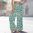 thumbnail image 6 of Women's Printed Elastic Waist Casual Pants with Pockets Loose Fit Comfortable Bottoms Under $10, 6 of 8