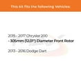 thumbnail image 2 of MAX Advanced Brakes - Front Brake Kit For 2015-2017 Chrysler 200| Carbon Ceramic Brake Pad and Rotor Kit| Daily Driving OE Replacement Brake Rotors, 2 of 9
