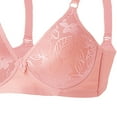 thumbnail image 4 of Pejock Everyday Bras for Women, Women's Ultimate Comfort Lift Wirefree Bra Plus Size Adjust Full Cup No Steel Ring Cotton Breathable Underwear Bras No Underwire Pink Cup Size 42/95BC, 4 of 5