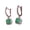 Green, variant on Comfortable Copper Square Studs With Zircon Accent Comfort Fit