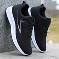 thumbnail image 7 of Men's Breathable Mesh Sneakers, Summer Anti-Odor Casual Shoes, Slip- Lightweight Woven Running Shoes, Black Trendy Versatile Work Shoes, 7 of 7