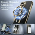 thumbnail image 4 of JETech Magnetic Case for iPhone 15 6.1-Inch, Compatible with MagSafe, Camera Lens Full Protection, Shockproof Soft TPU Electroplated Phone Cover (Black), 4 of 6