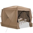 thumbnail image 2 of COBIZI Pop up Gazebo 15x15 Extra Large Screen Tent Screen House for Camping, Camping Outdoor Screened Gazebo with 7 Sidewalls, Portable Hub Tent with Carrying Bag and Ground Stakes, Khaki, 2 of 9