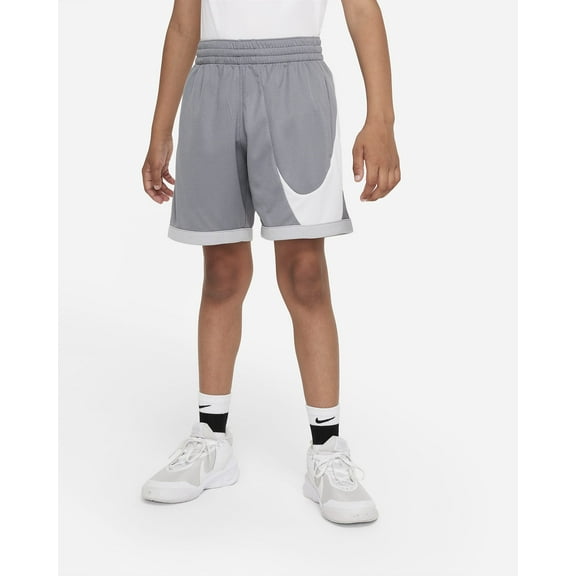 Nike Dri-FIT Big Kids' (Boys') Basketball Shorts Gray Size S