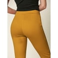 thumbnail image 3 of Made by Johnny Women's Casual Leggings Stretchy Work Ankle Pants Office Slacks with Pocket XL MUSTARD, 3 of 6