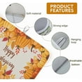 thumbnail image 5 of Happy for Kitchen Counter Fall Pumpkin Vintage Linen Farmhouse Super Absorbent Microfiber Coffee Bar Mat Reusable Washable Dish Drainer Rack Mat, 1 Pack, Orange (Pack of 1), 5 of 7