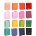thumbnail image 2 of 32-Pack Medium Gift Bags with Handles - Bulk Assorted Colors, 16 Different Colors Versatile for Various Uses - 7.6"×4.75"×10.5", 2 of 6