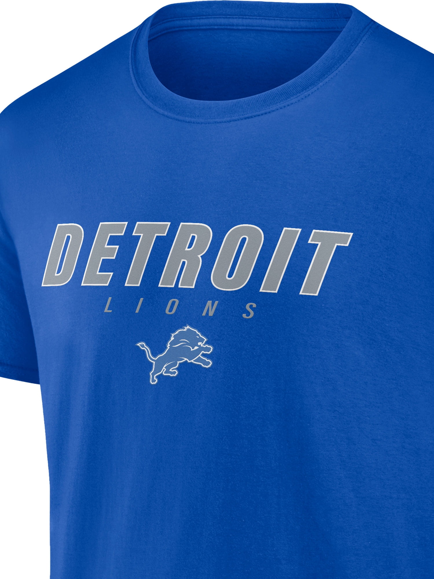 NFL Detroit Lions Men's Cotton Blue Short Sleeve T-Shirt