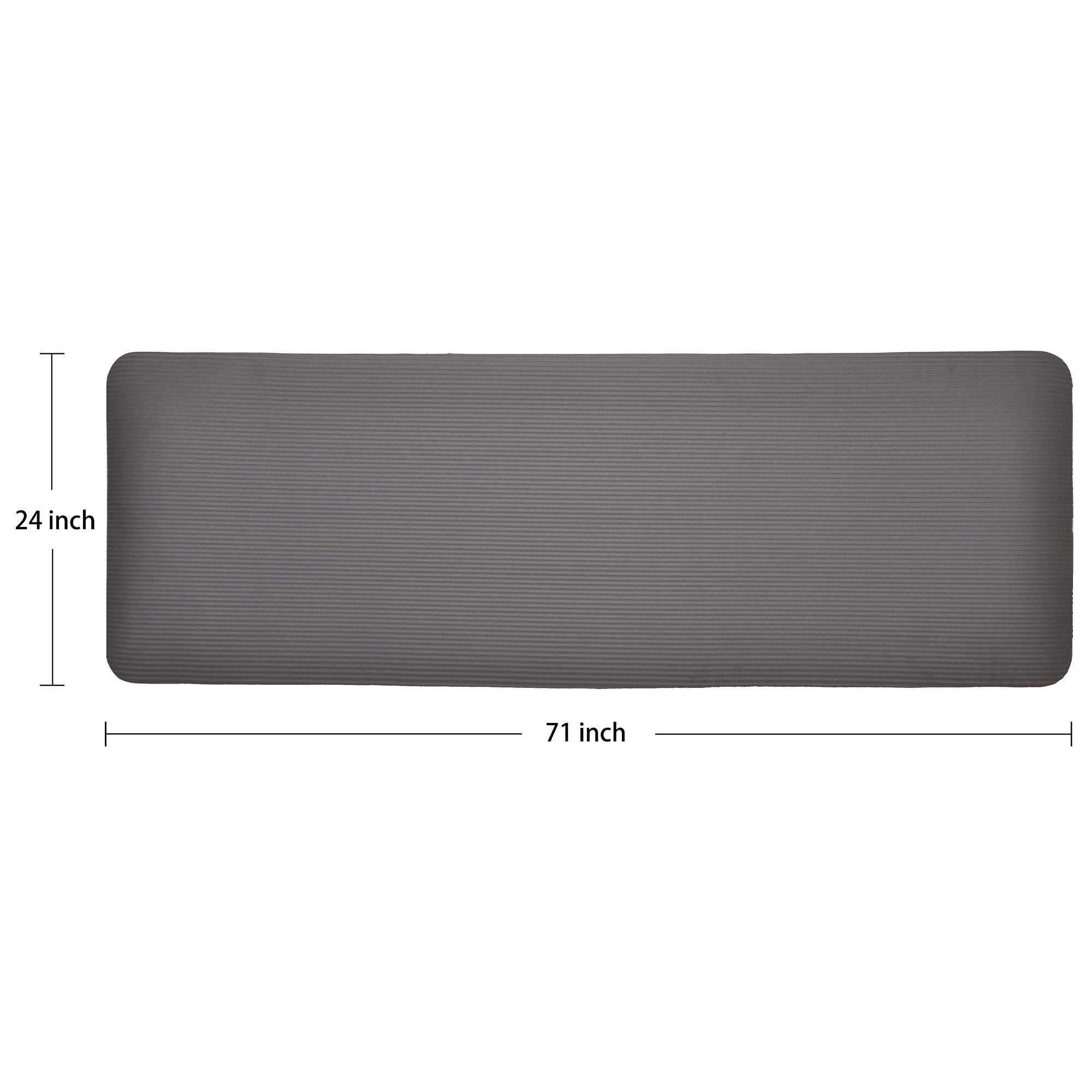 Signature Fitness 1" Extra Thick Exercise Yoga Mat with Carry Strap, Gray
